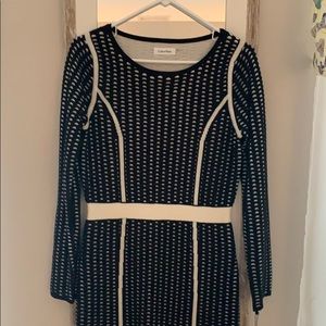 Black and white sweater dress